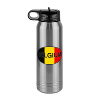Thumbnail for Euro Oval Water Bottle (30 oz) - Belgium - Front View