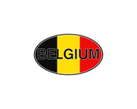 Thumbnail for Euro Oval Water Bottle (30 oz) - Belgium - Graphic View