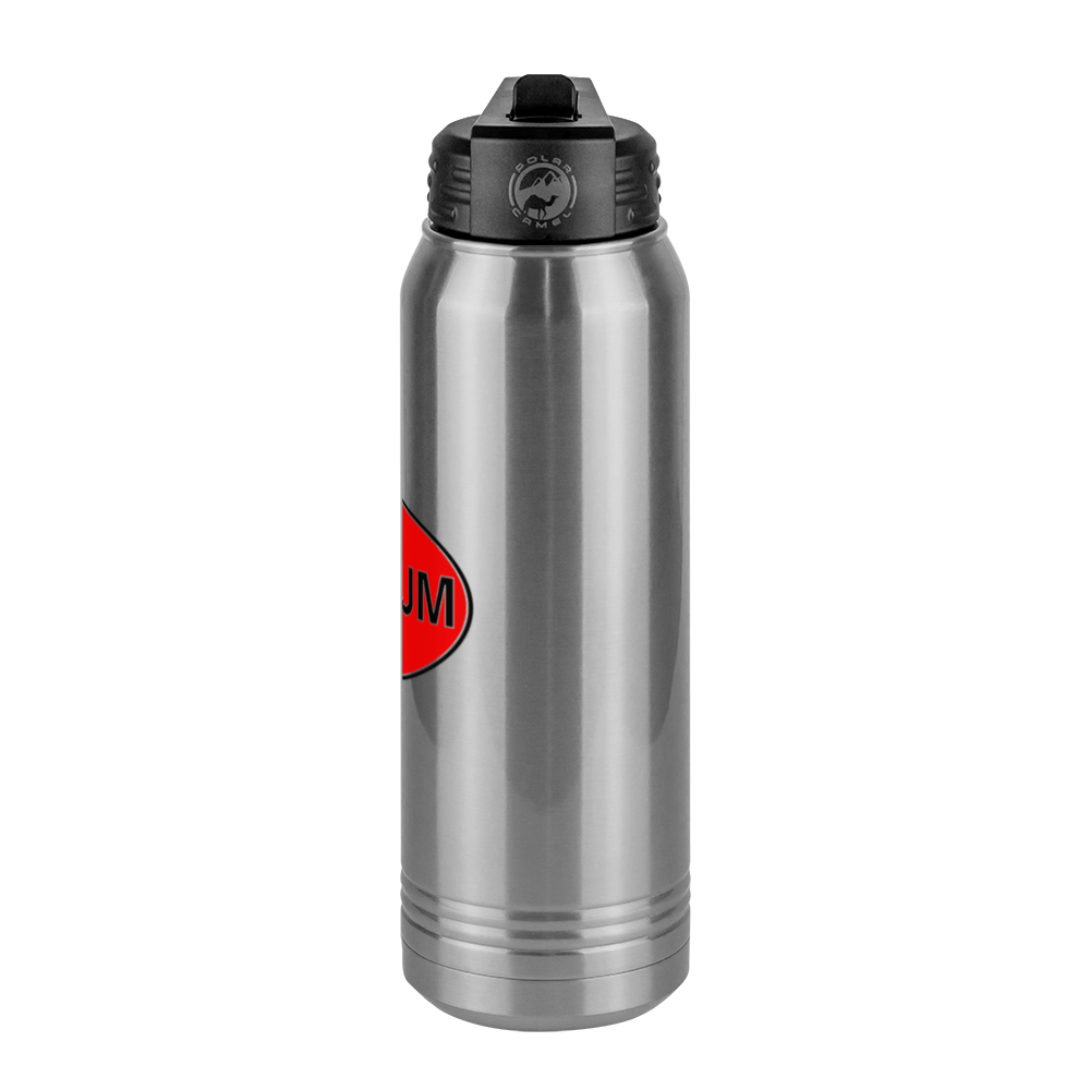 Euro Oval Water Bottle (30 oz) - Belgium - Right View