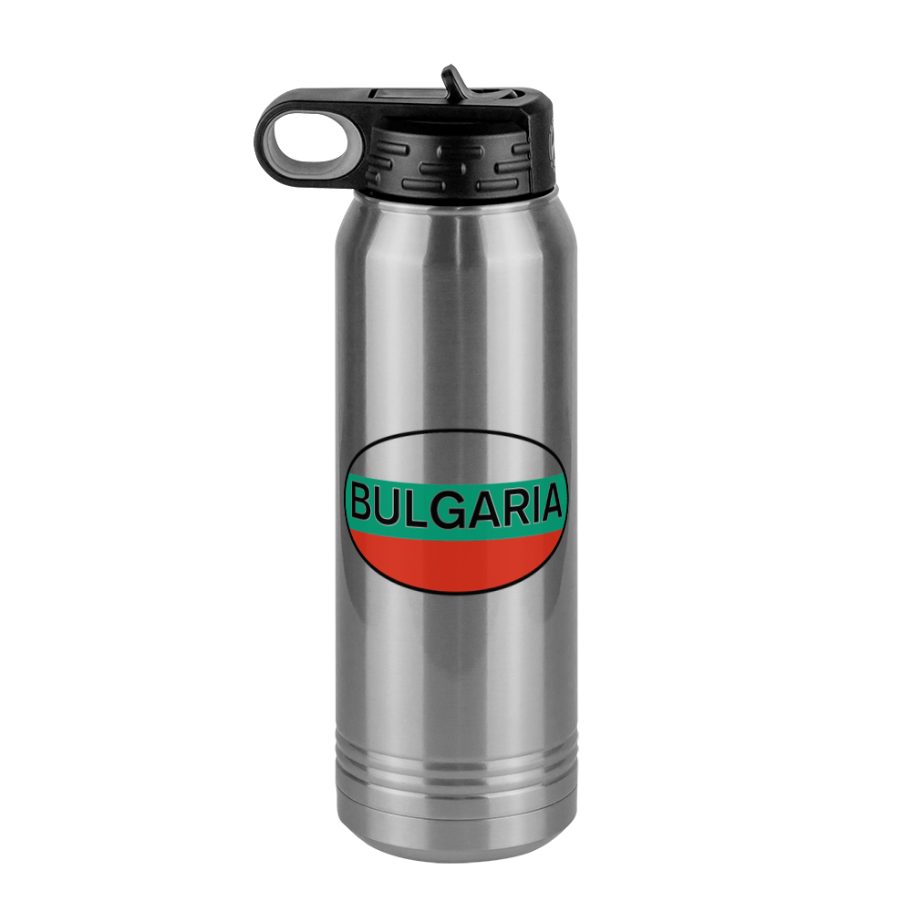 Euro Oval Water Bottle (30 oz) - Bulgaria - Front View