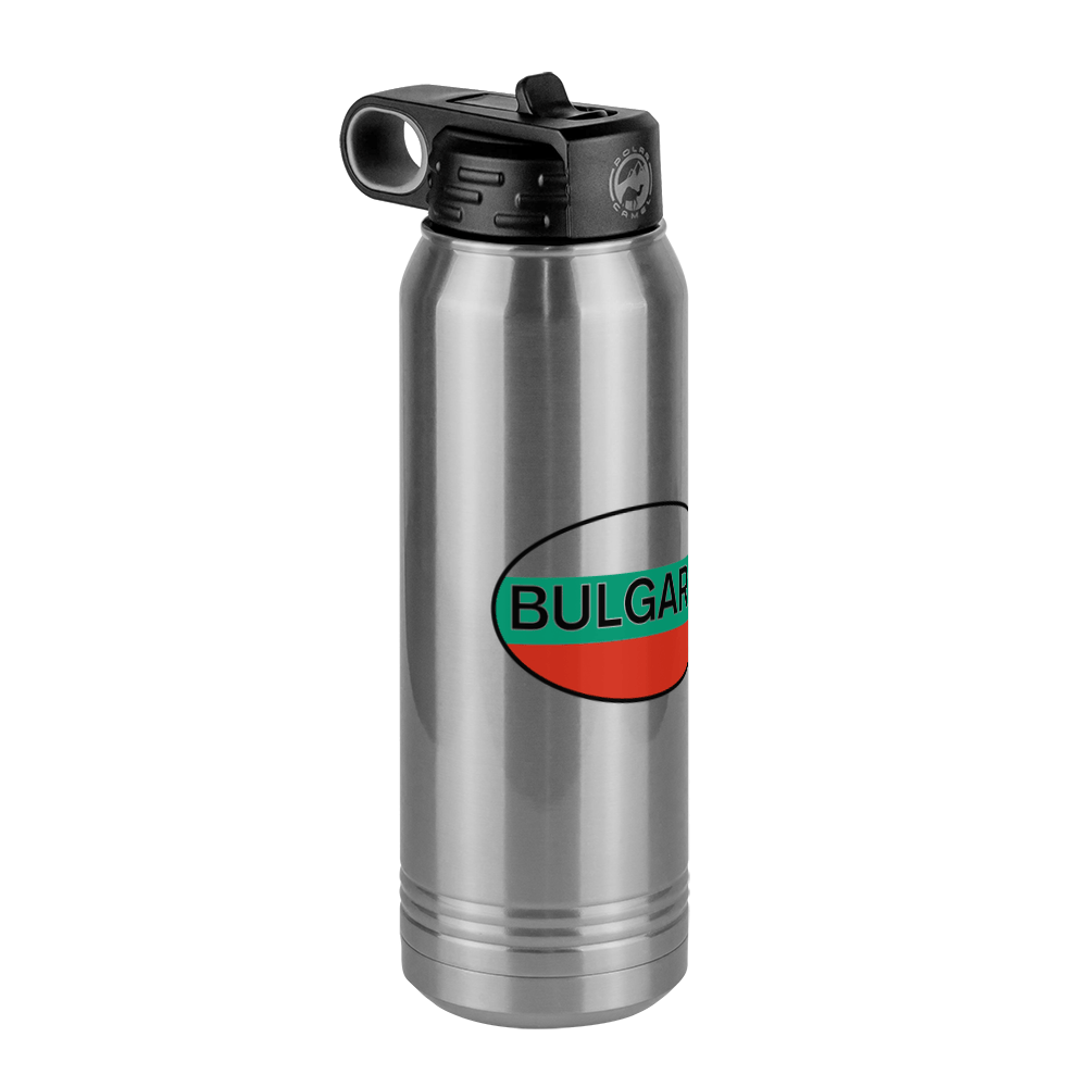 Euro Oval Water Bottle (30 oz) - Bulgaria - Front Left View