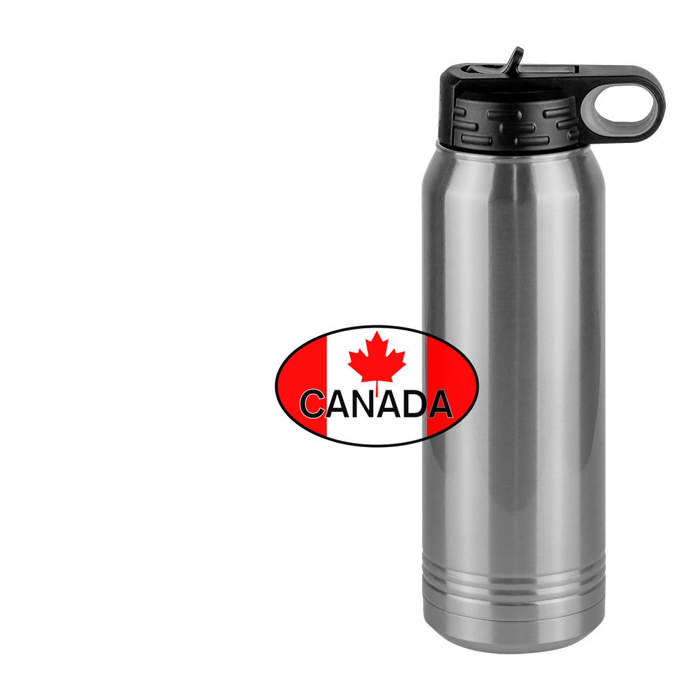 Euro Oval Water Bottle (30 oz) - Canada - Design View