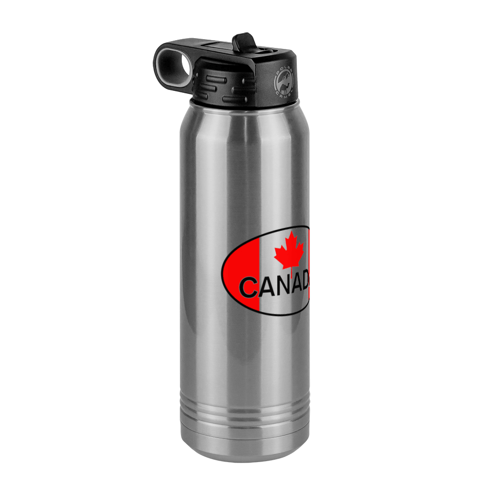 Euro Oval Water Bottle (30 oz) - Canada - Front Left View