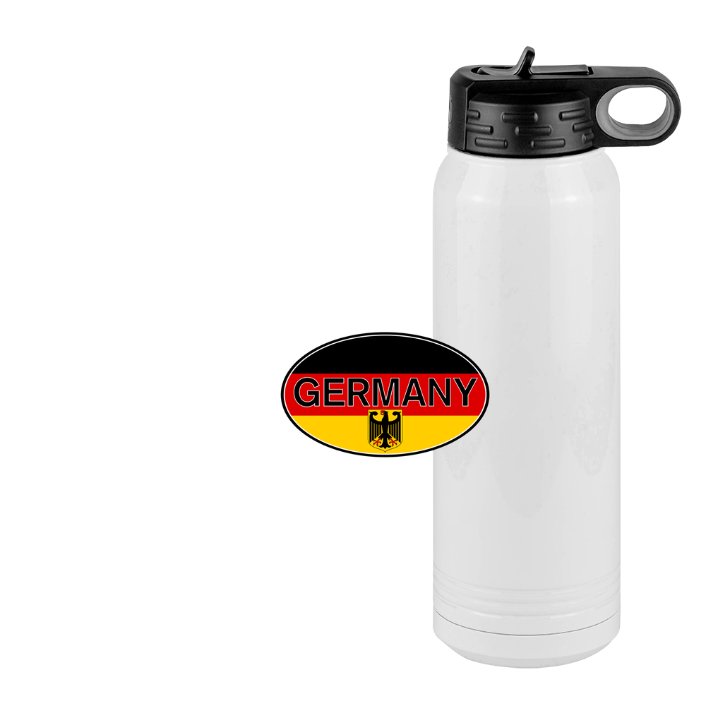 Euro Oval Water Bottle (30 oz) - Germany - Design View