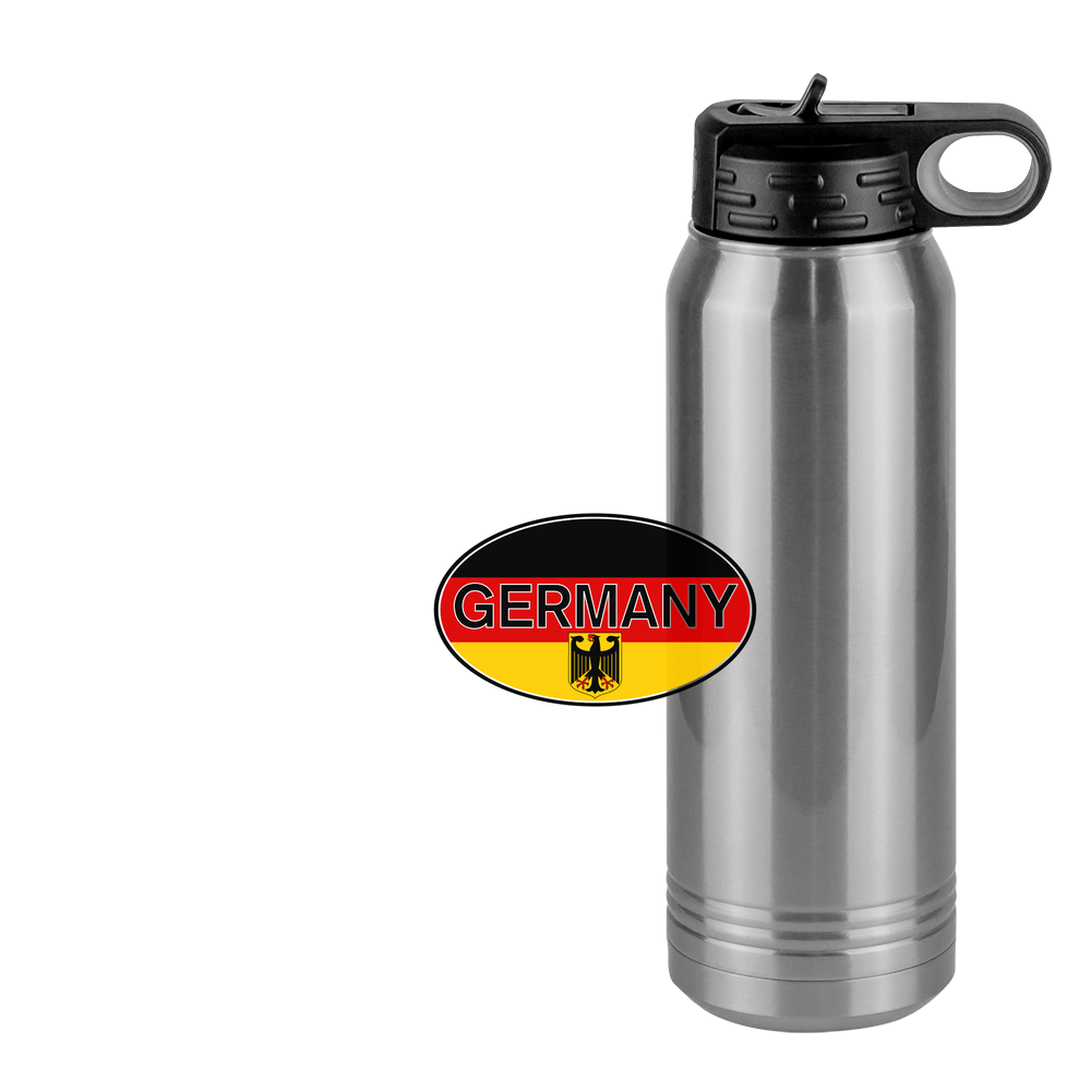 Euro Oval Water Bottle (30 oz) - Germany - Design View