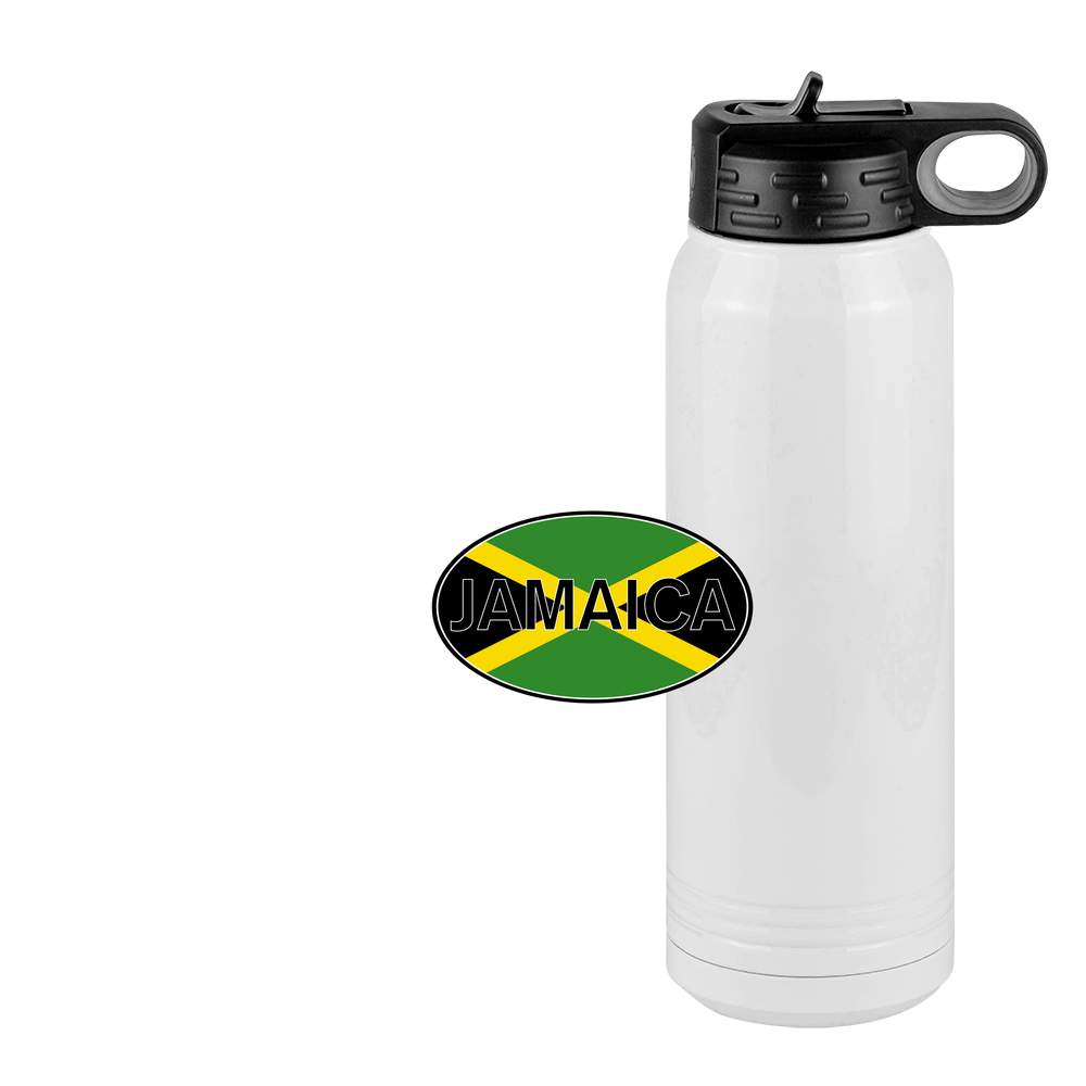 Euro Oval Water Bottle (30 oz) - Jamaica - Design View