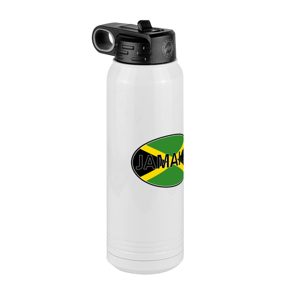 Euro Oval Water Bottle (30 oz) - Jamaica - Front Left View