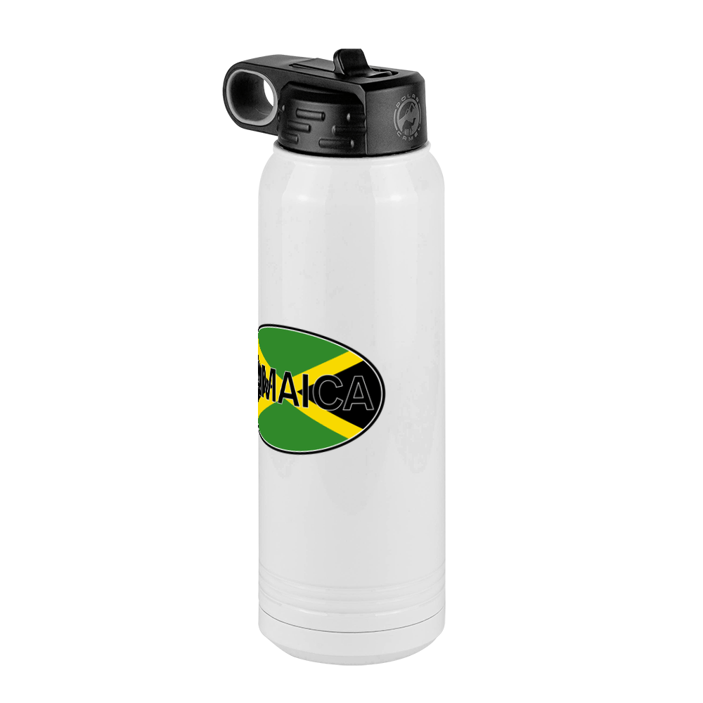 Euro Oval Water Bottle (30 oz) - Jamaica - Front Right View