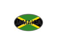 Thumbnail for Euro Oval Water Bottle (30 oz) - Jamaica - Graphic View