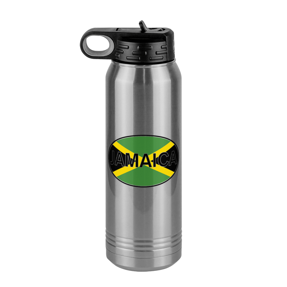 Euro Oval Water Bottle (30 oz) - Jamaica - Front View