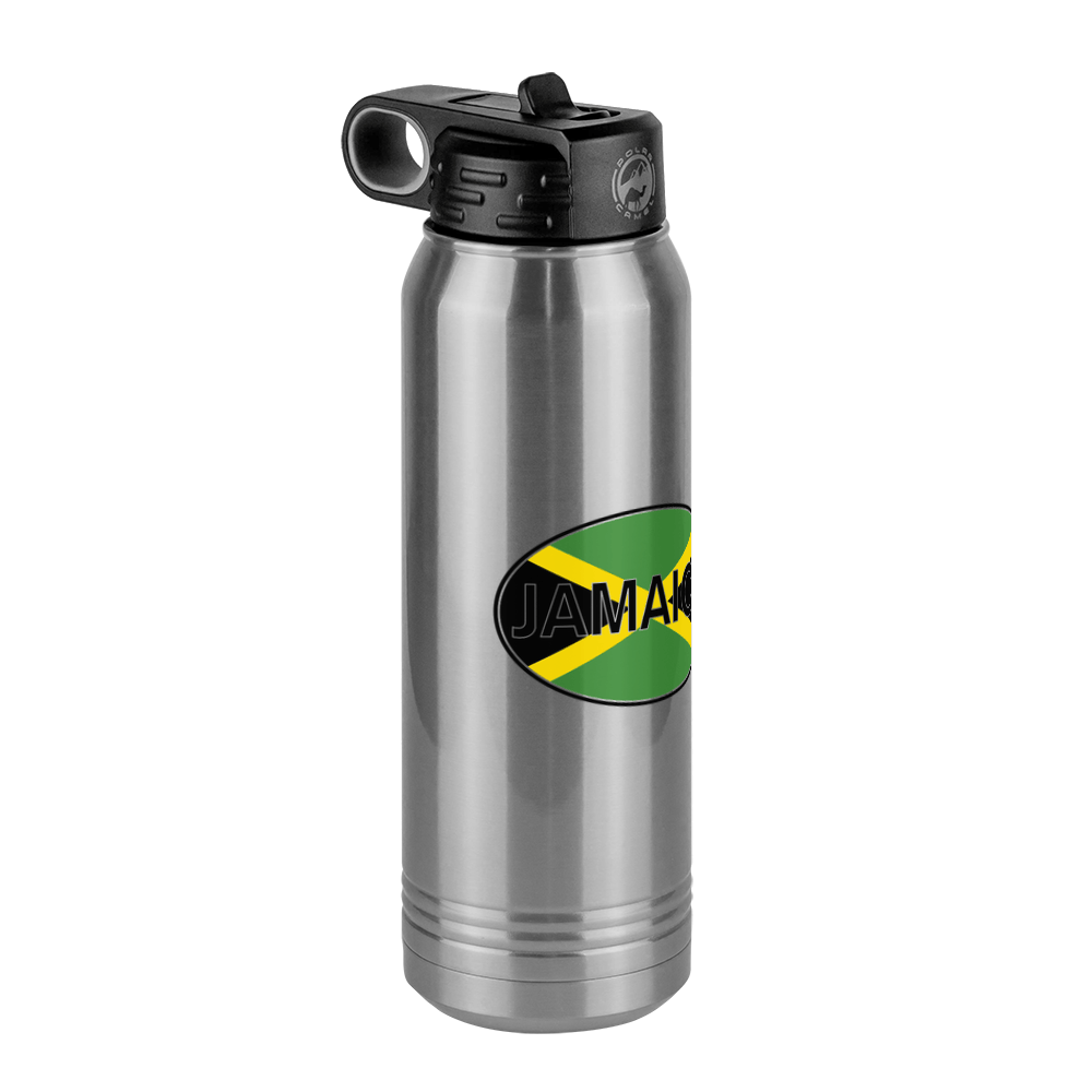 Euro Oval Water Bottle (30 oz) - Jamaica - Front Left View