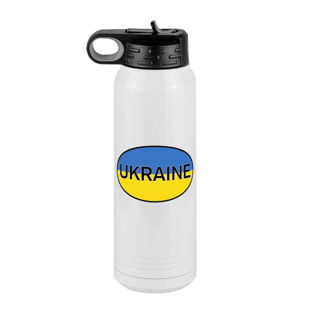 Euro Oval Water Bottle (30 oz) - Ukraine - Front View