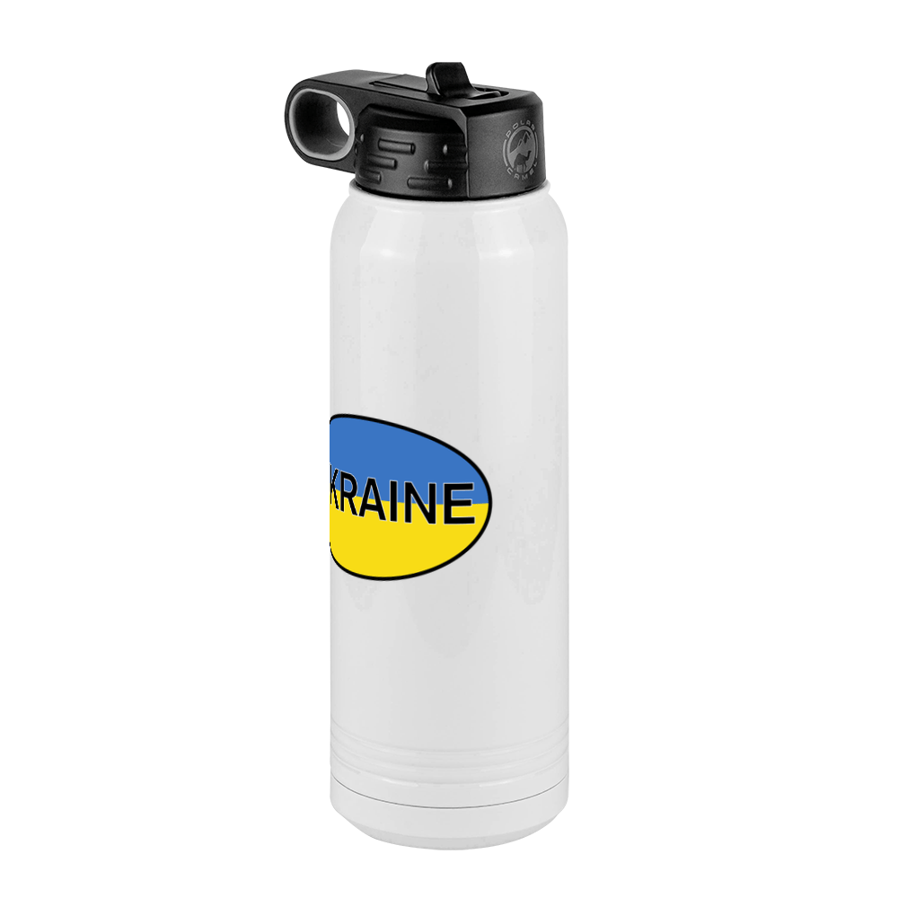 Euro Oval Water Bottle (30 oz) - Ukraine - Front Right View