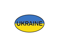 Thumbnail for Euro Oval Water Bottle (30 oz) - Ukraine - Graphic View