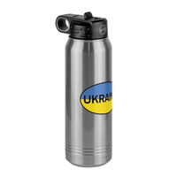 Thumbnail for Euro Oval Water Bottle (30 oz) - Ukraine - Front Left View