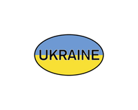 Thumbnail for Euro Oval Water Bottle (30 oz) - Ukraine - Graphic View