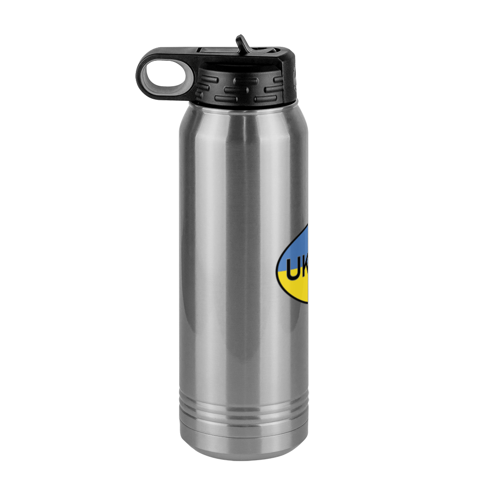 Euro Oval Water Bottle (30 oz) - Ukraine - Left View