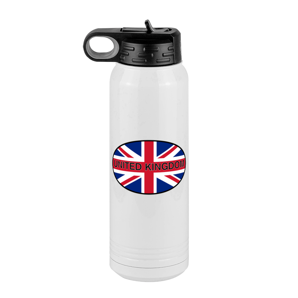 Euro Oval Water Bottle (30 oz) - United Kingdom - Front View