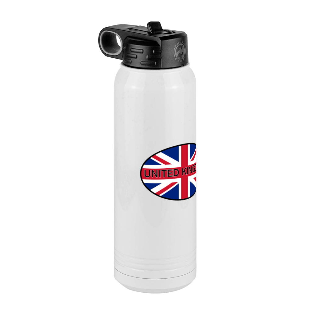 Euro Oval Water Bottle (30 oz) - United Kingdom - Front Left View
