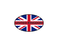 Thumbnail for Euro Oval Water Bottle (30 oz) - United Kingdom - Graphic View
