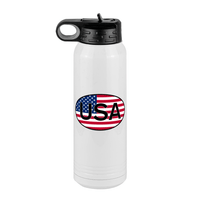 Thumbnail for Euro Oval Water Bottle (30 oz) - United States - Front View