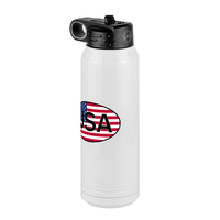 Thumbnail for Euro Oval Water Bottle (30 oz) - United States - Front Right View