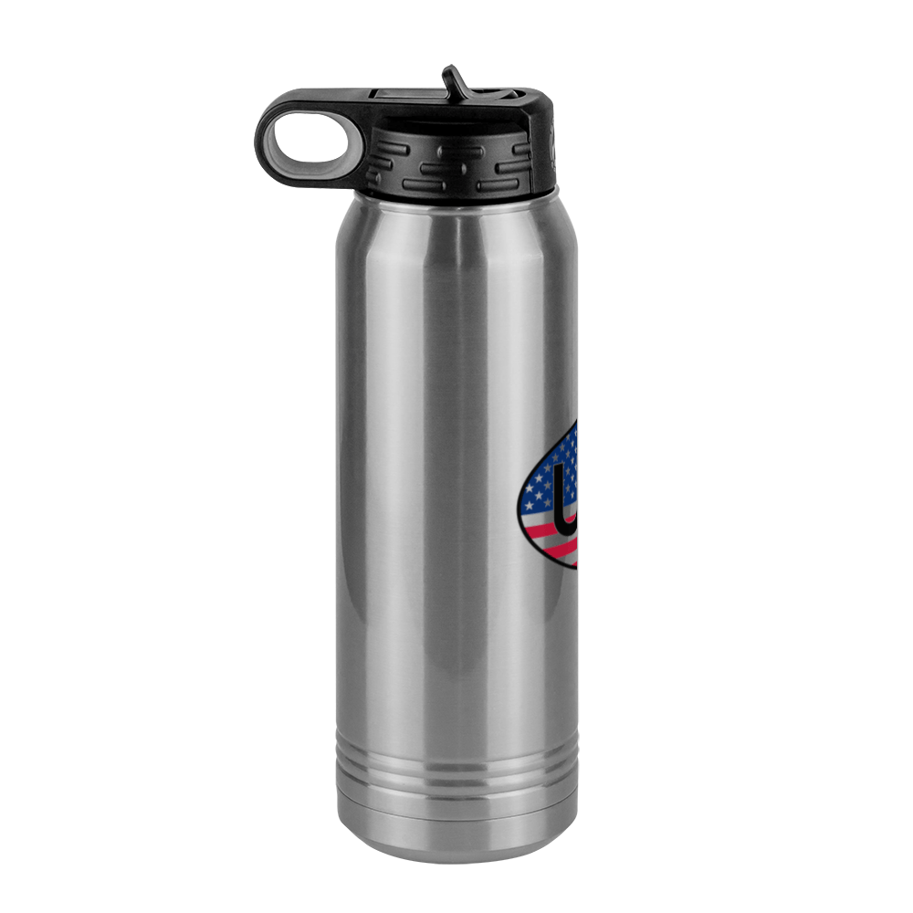 Euro Oval Water Bottle (30 oz) - United States - Left View
