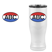 Thumbnail for Personalized Euro Oval Pilsner Tumbler (14 oz) - Horizontal Stripes - Design View
