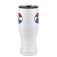 Thumbnail for Personalized Euro Oval Pilsner Tumbler (14 oz) - Horizontal Stripes - Front View