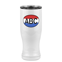 Thumbnail for Personalized Euro Oval Pilsner Tumbler (14 oz) - Horizontal Stripes - Left View