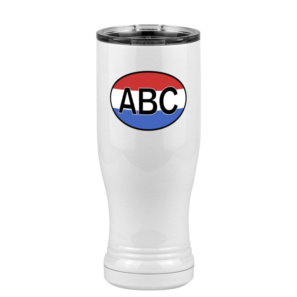 Personalized Euro Oval Pilsner Tumbler (14 oz) - Horizontal Stripes - Right View