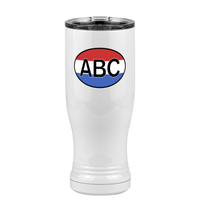 Thumbnail for Personalized Euro Oval Pilsner Tumbler (14 oz) - Horizontal Stripes - Right View