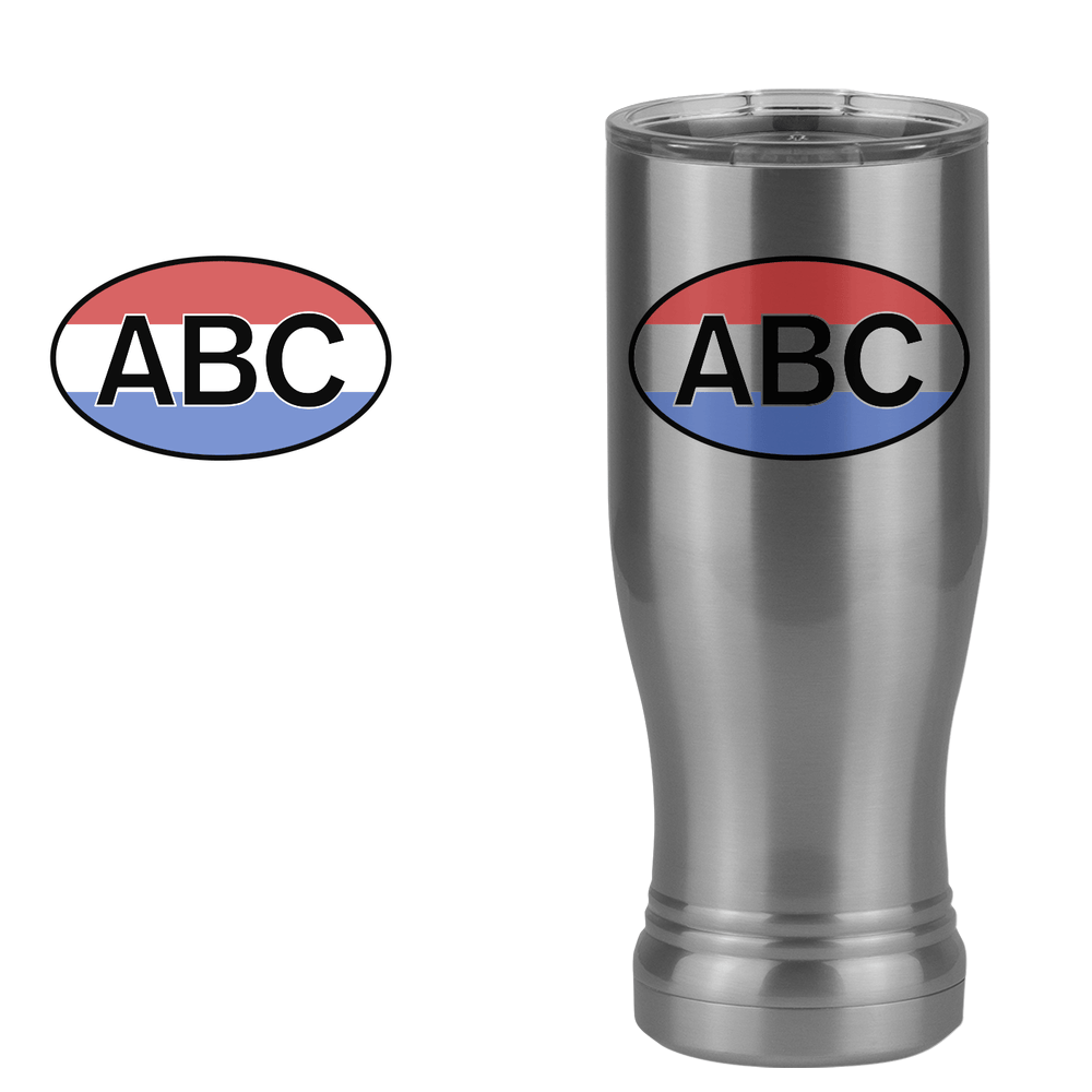 Personalized Euro Oval Pilsner Tumbler (14 oz) - Horizontal Stripes - Design View