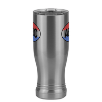 Thumbnail for Personalized Euro Oval Pilsner Tumbler (14 oz) - Horizontal Stripes - Front View