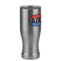 Thumbnail for Personalized Euro Oval Pilsner Tumbler (14 oz) - Horizontal Stripes - Front Right View