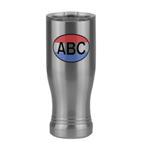 Thumbnail for Personalized Euro Oval Pilsner Tumbler (14 oz) - Horizontal Stripes - Left View