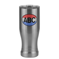 Thumbnail for Personalized Euro Oval Pilsner Tumbler (14 oz) - Horizontal Stripes - Right View