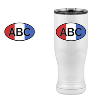 Thumbnail for Personalized Euro Oval Pilsner Tumbler (14 oz) - Vertical Stripes - Design View