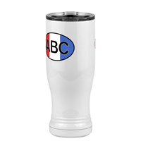 Thumbnail for Personalized Euro Oval Pilsner Tumbler (14 oz) - Vertical Stripes - Front Left View