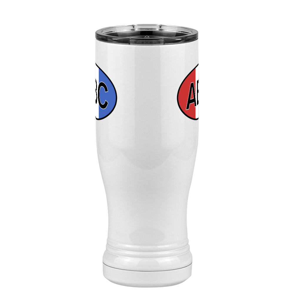 Personalized Euro Oval Pilsner Tumbler (14 oz) - Vertical Stripes - Front View