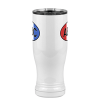 Thumbnail for Personalized Euro Oval Pilsner Tumbler (14 oz) - Vertical Stripes - Front View