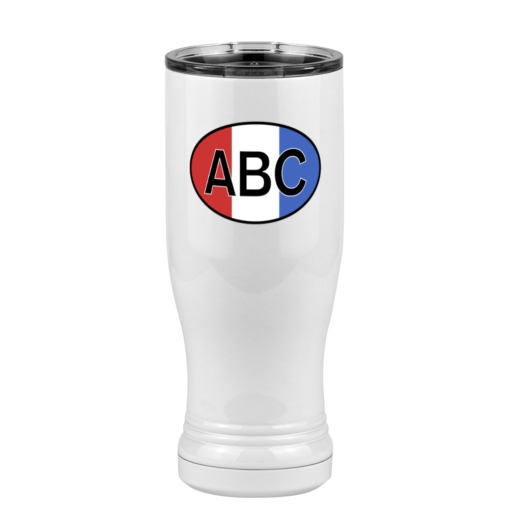 Personalized Euro Oval Pilsner Tumbler (14 oz) - Vertical Stripes - Left View