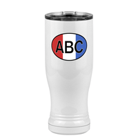 Thumbnail for Personalized Euro Oval Pilsner Tumbler (14 oz) - Vertical Stripes - Left View