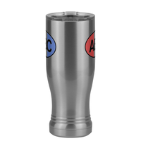 Thumbnail for Personalized Euro Oval Pilsner Tumbler (14 oz) - Vertical Stripes - Front View