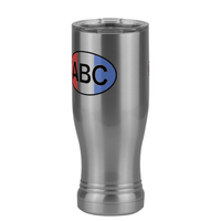 Thumbnail for Personalized Euro Oval Pilsner Tumbler (14 oz) - Vertical Stripes - Front Left View
