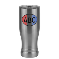 Thumbnail for Personalized Euro Oval Pilsner Tumbler (14 oz) - Vertical Stripes - Left View