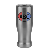 Thumbnail for Personalized Euro Oval Pilsner Tumbler (14 oz) - Vertical Stripes - Right View