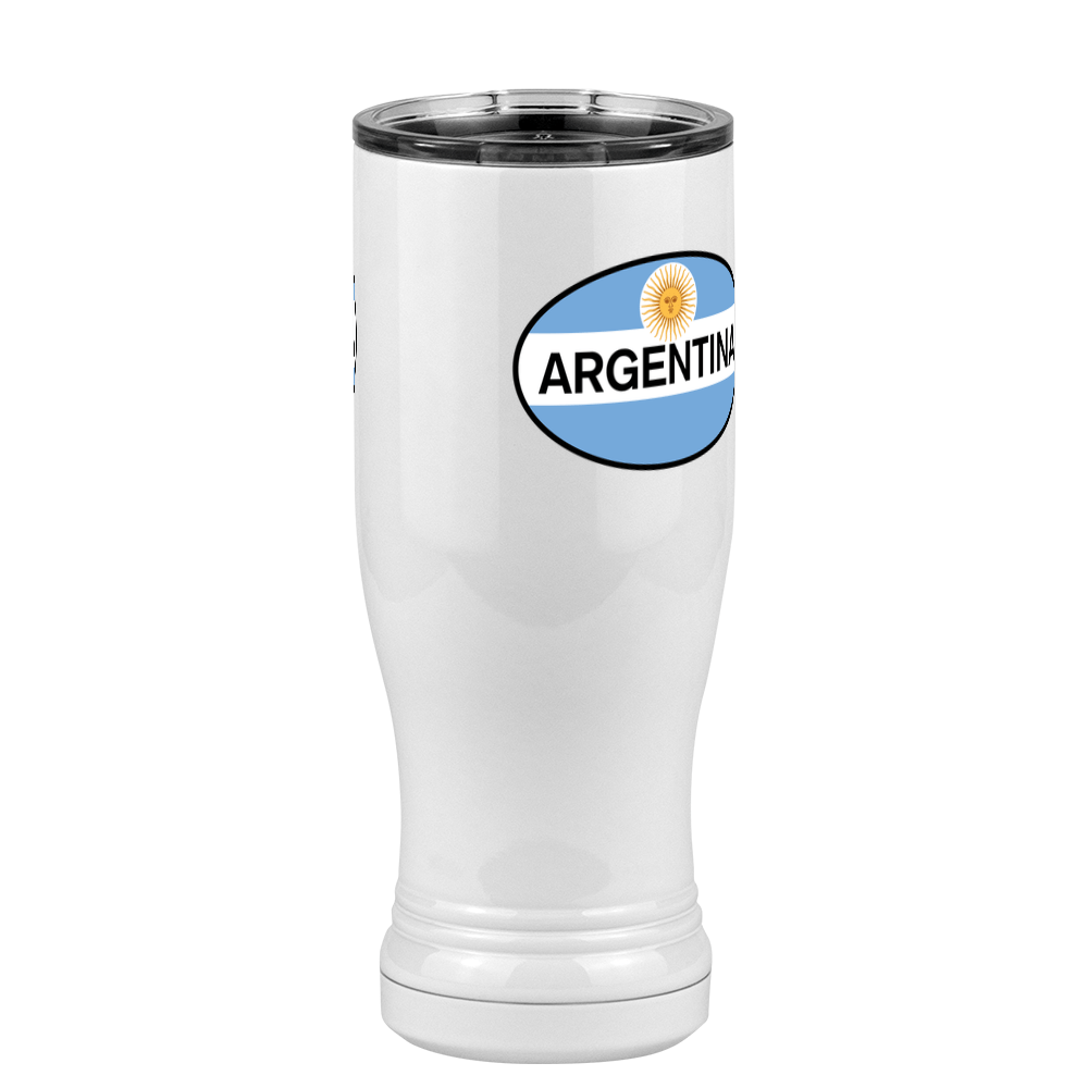 Euro Oval Pilsner Tumbler (14 oz) - Argentina - Front Right View