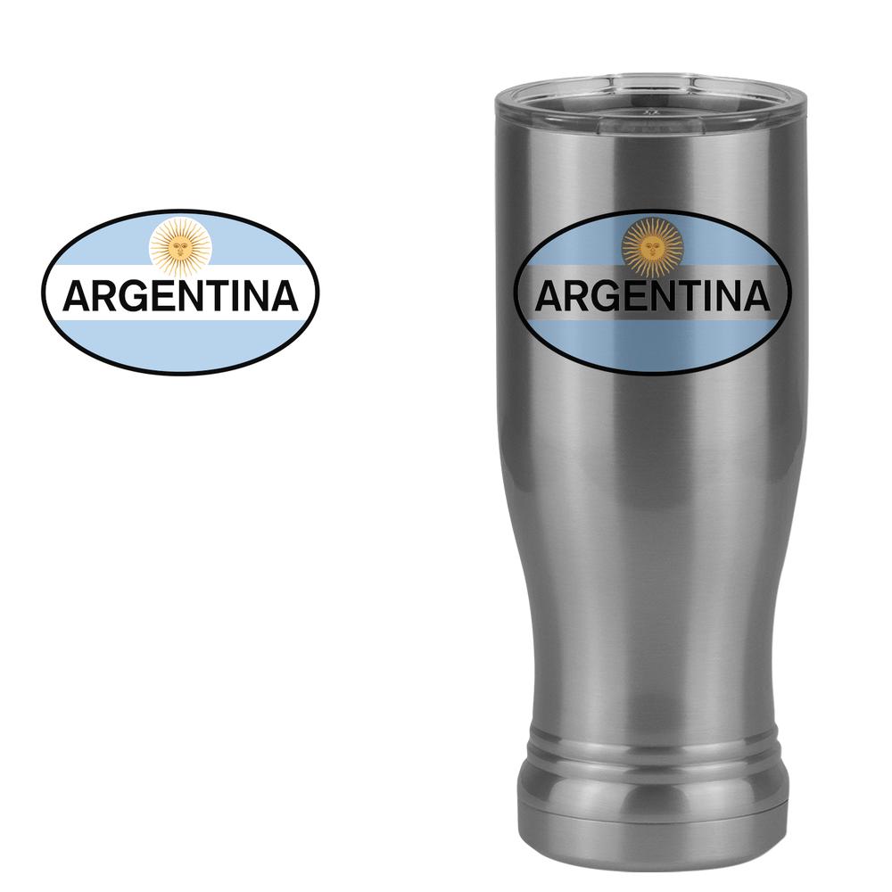 Euro Oval Pilsner Tumbler (14 oz) - Argentina - Design View