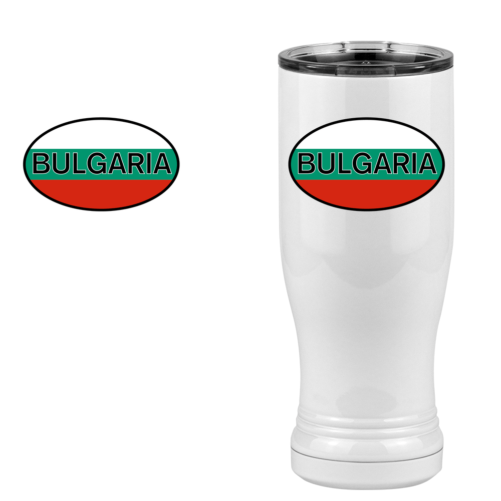 Euro Oval Pilsner Tumbler (14 oz) - Bulgaria - Design View